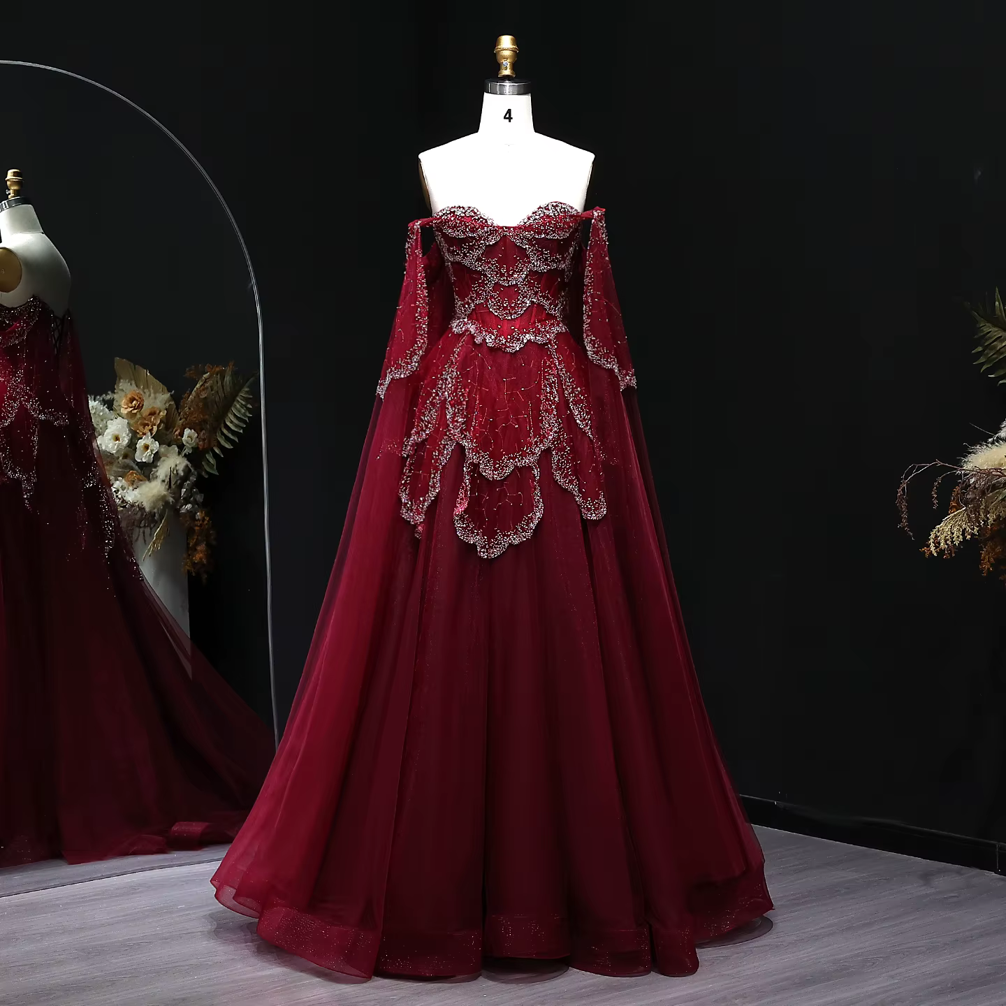 Robe de soirée verte Sharon Said pour femme avec laçage, élégante robe de mariée/bal en tulle à épau