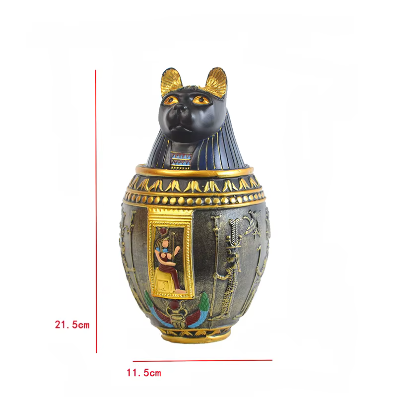 Urne de Cendres Naturelles pour Animaux de Compagnie, Décoration de Cendres d'Egypte, Souvenirs, Aut