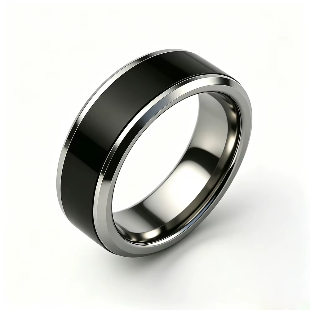 Bague intelligente NFC Ntag216 en acier inoxydable pour carte de visite électronique et partage WIFI