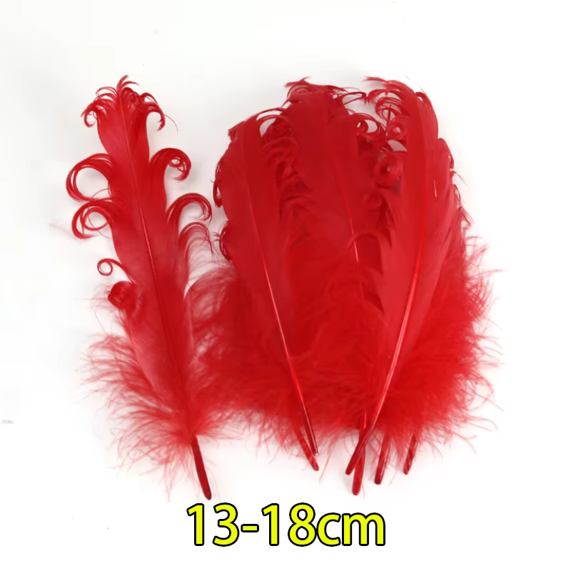Plumes rouges coq d'oie Plumas pour bricolage artisanat bijoux coiffure décoration mariage couture a