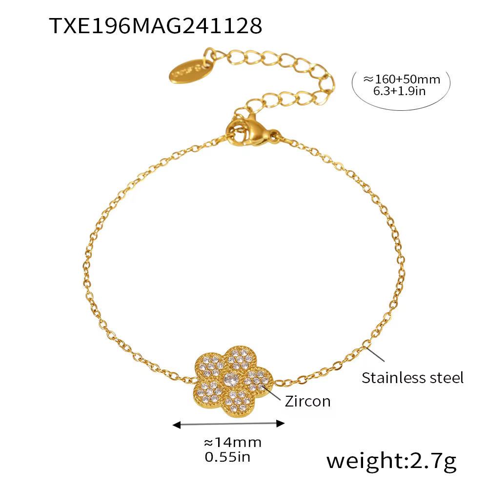 Collier pendentif chic en zircon blanc pour femme, bracelet chaîne en acier inoxydable étanche, bijo