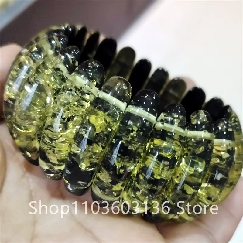 Bracelet en ambre coloré naturel pour femmes, pierres précieuses de guérison, bijoux fins, véritable