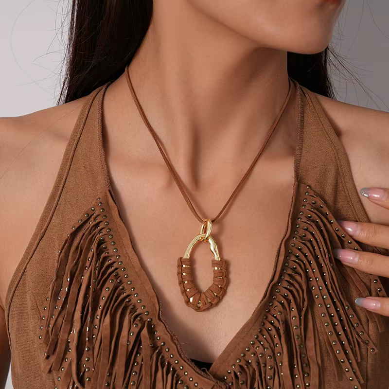 Collier pendentif léopard d'huile goutte à goutte européenne et américaine pour femmes, chaîne de cl