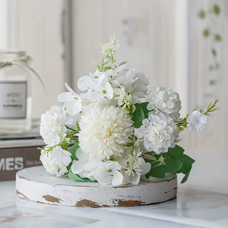 Ins style hortensia table à manger salon maison vase décoration de mariage décoration fleur artifici