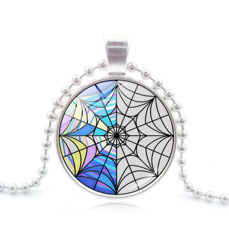 Collier pour fille addam du mercredi, pendentif Cabochon en verre, affiche de série télévisée, bijou