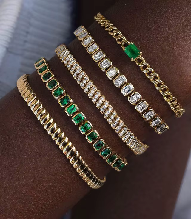 Bracelet en zircone cubique 5A CZ, lunette géométrique de différentes formes, chaîne de Tennis, bijo