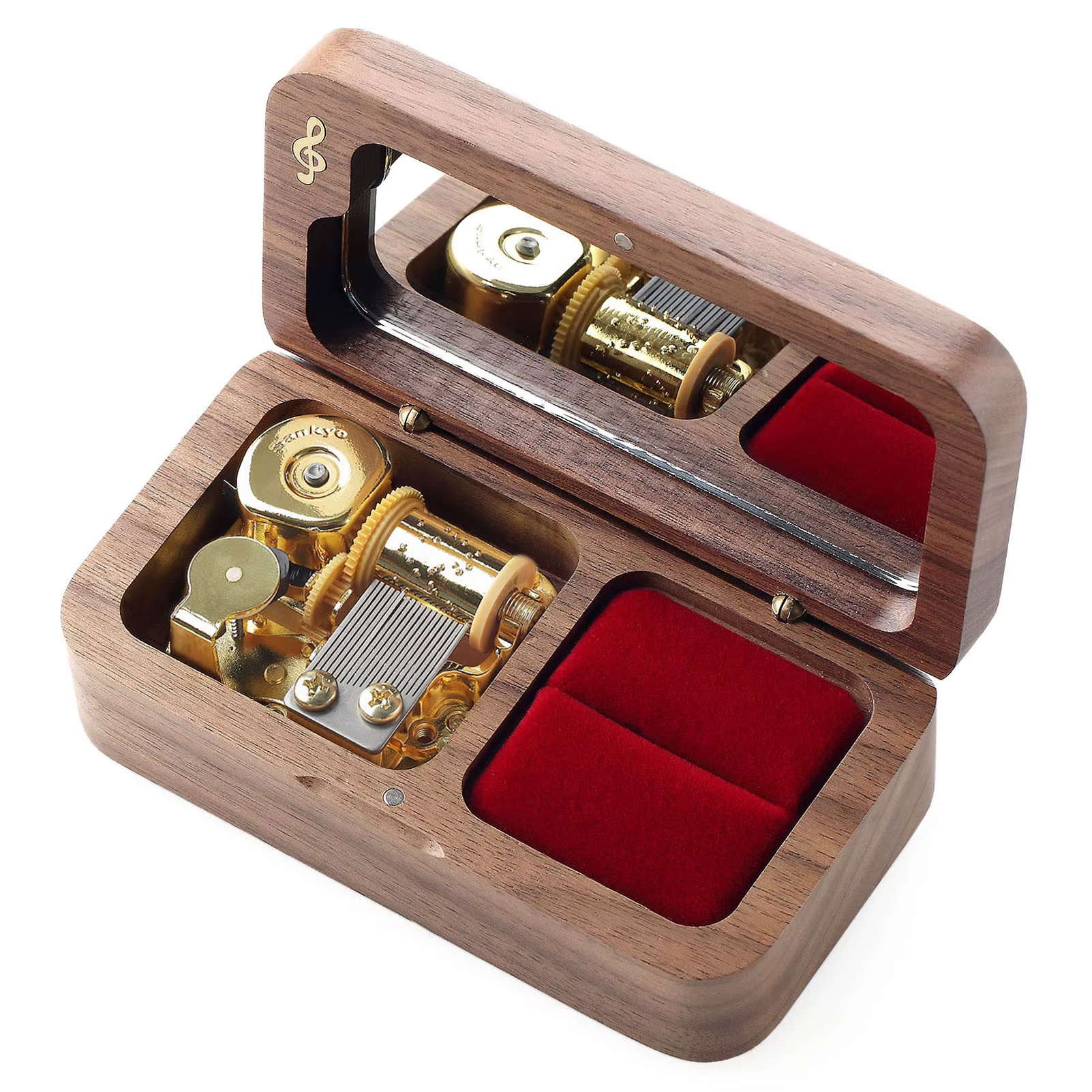 Roosiking-Brochure en bois avec boîte à musique et à matiques, bijoux pour la famille, cadeau de Noë