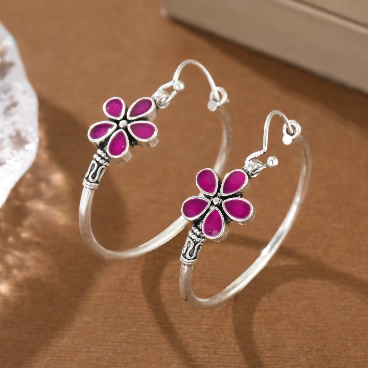 Boucles d'oreilles vintage, exquises et simples en forme de fleur, bijoux à la mode pour femmes, exc