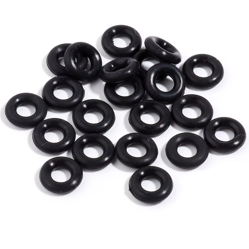 Bouchon en caoutchouc de Silicone élastique coloré, 100 pièces, anneaux, perles de positionnement, c