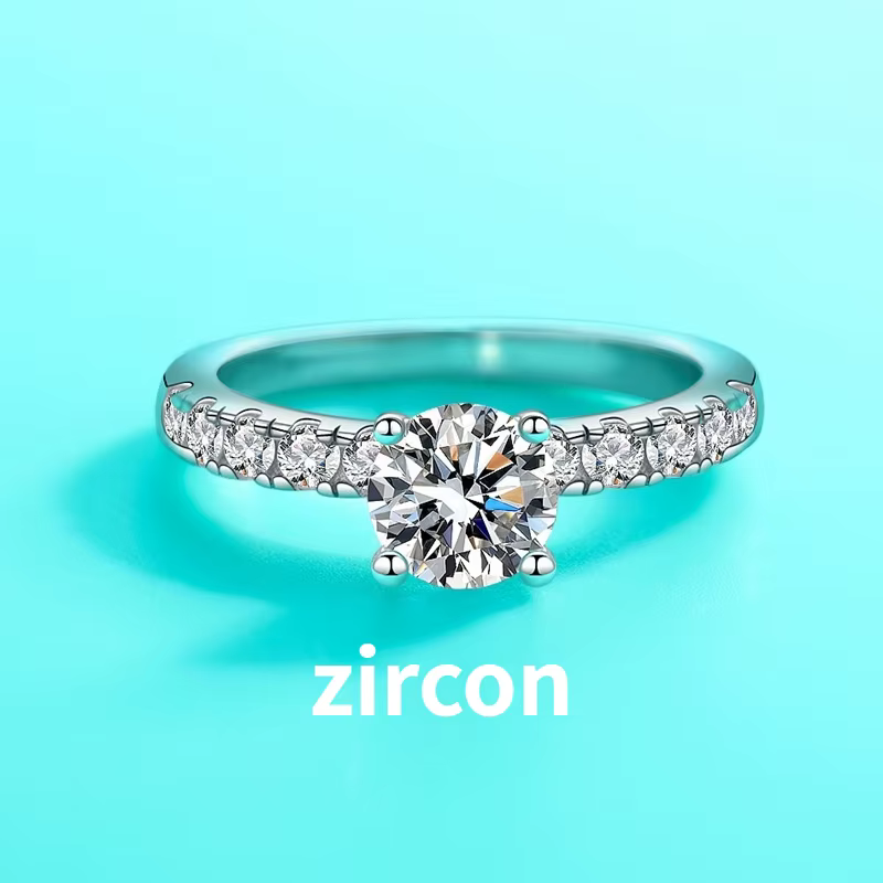 JoyceJelly – bague en diamant Moissanite pour femmes, couleur D, 1 Carat, bijoux de mariage en argen