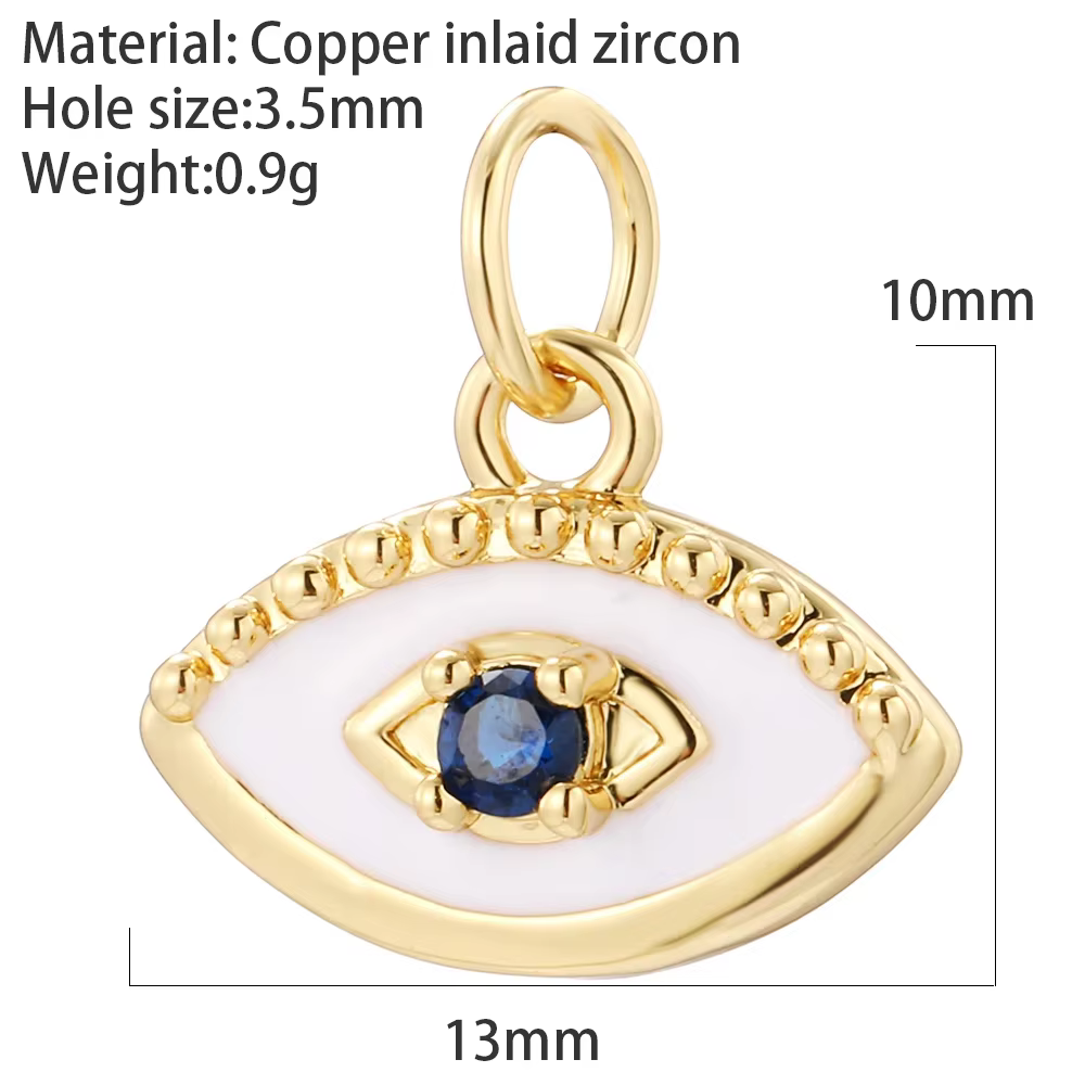 Breloque en forme de cœur mauvais yeux pour femmes, bijoux œil du diable, Bracelet, collier, porte-c