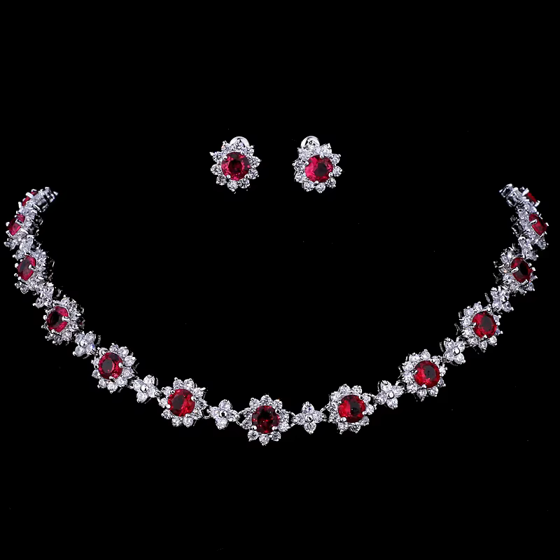 SUGO Classic – ensemble de bijoux ronds en zircone pour femmes, 5 couleurs, accessoires pour robe de