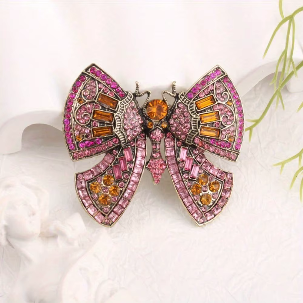 Broches pour femmes, broche au trésor papillon de Style palais rétro, pour décoration de manteau et 