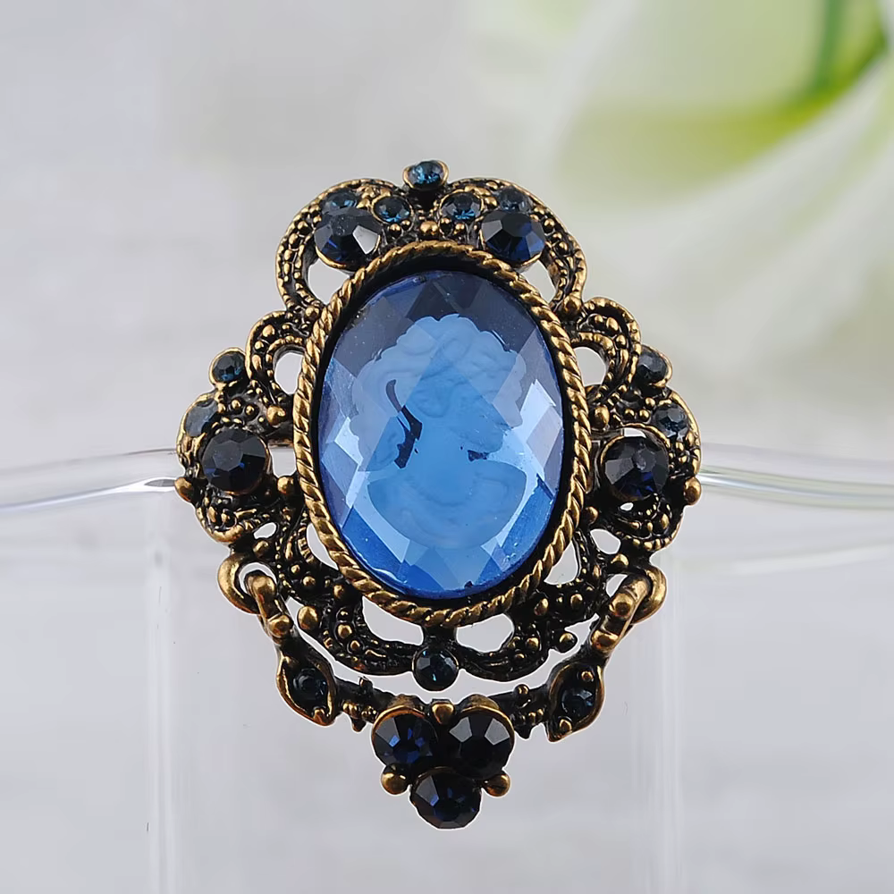 Broche camée de style victorien, accessoire de mode vintage élégant