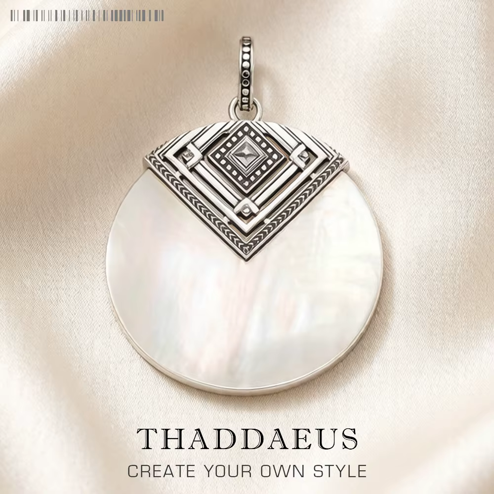 Pendentif disque afrique nacre, 2019 hiver nouveau 925 en argent Sterling Glam Bijoux Style européen