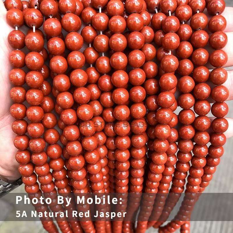Perles de jaspe rouge naturel 3-12mm, Semi-fini, fait à la main, Bracelet, perles, accessoires, pier