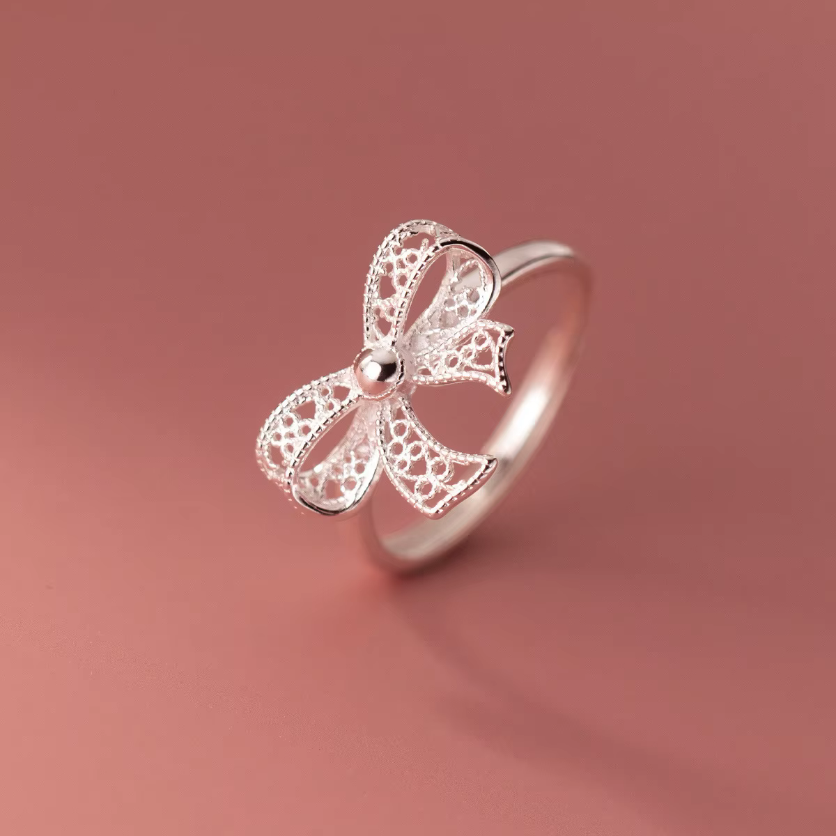 Bagues en argent Sterling 925 avec nœud en dentelle géométrique pour femmes et hommes, Design Simple