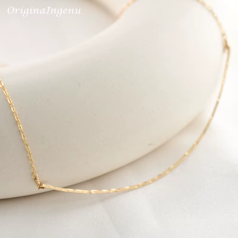 Collier Ras du Cou en Or Rempli d'Argent 925, Fait à la Main, Pendentif Boho, Bijoux à Breloques pou