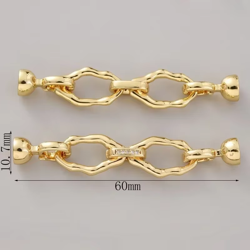 Fermoir connecteur plaqué or 18 carats pour collier et bracelet, accessoires de bijoux à bricoler so