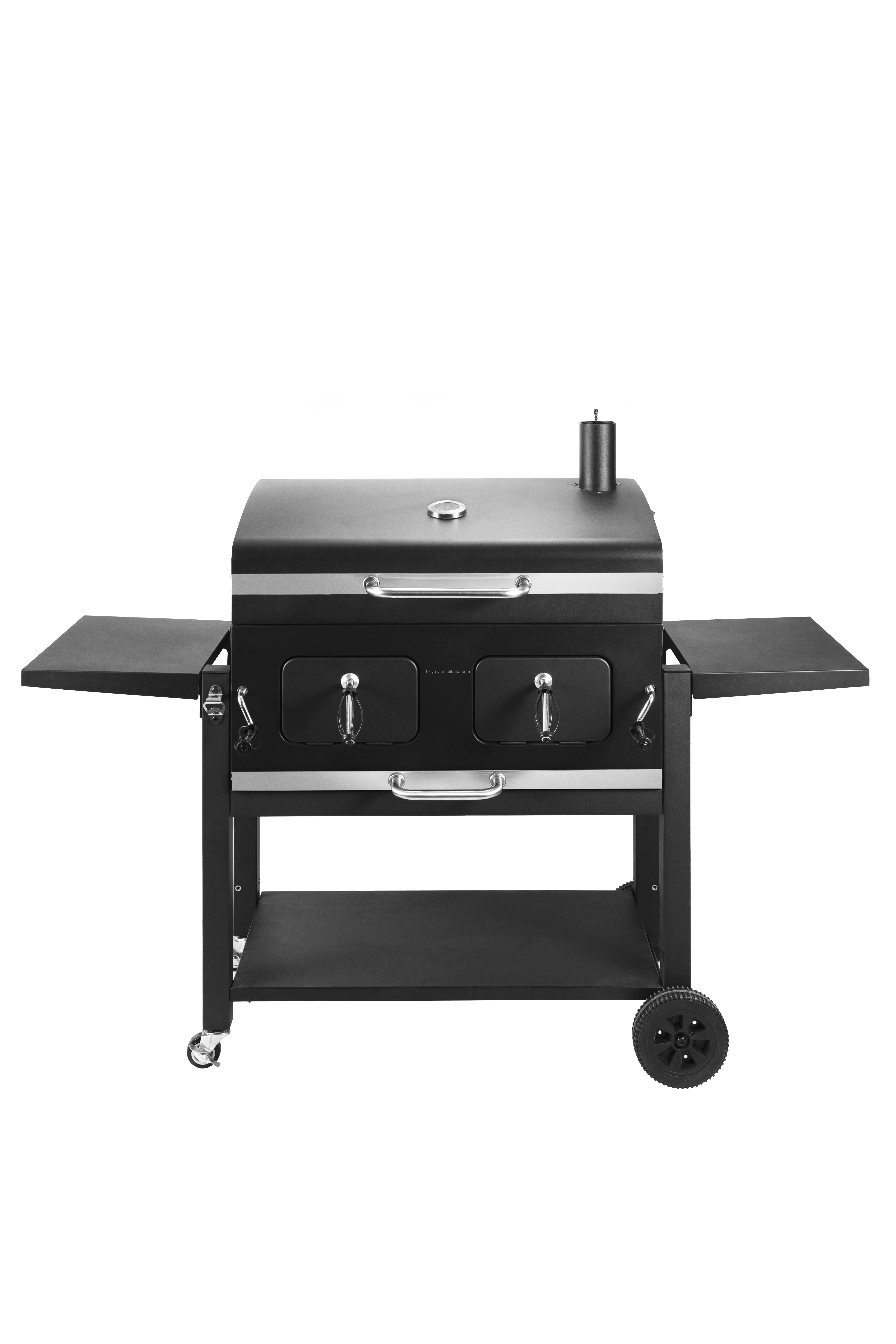 Barbecue au charbon de bois d'extérieur Airo 2025 avec tables latérales, fumoir portable, parfait po
