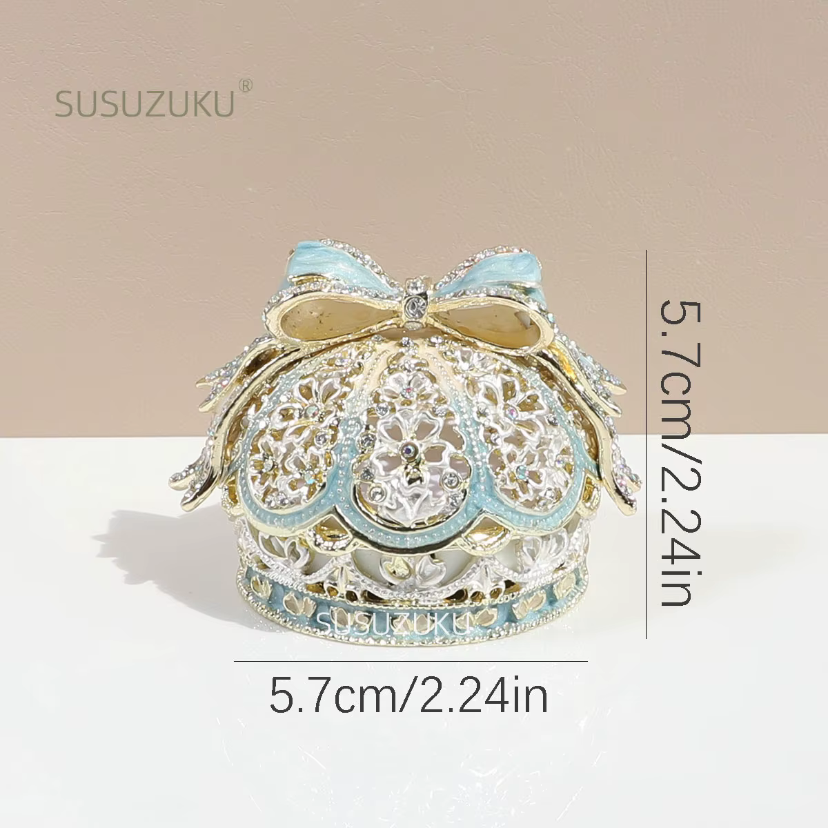Boîte à bijoux en alliage émail, princesse européenne, couronne à nœud papillon, bijoux haut de gamm