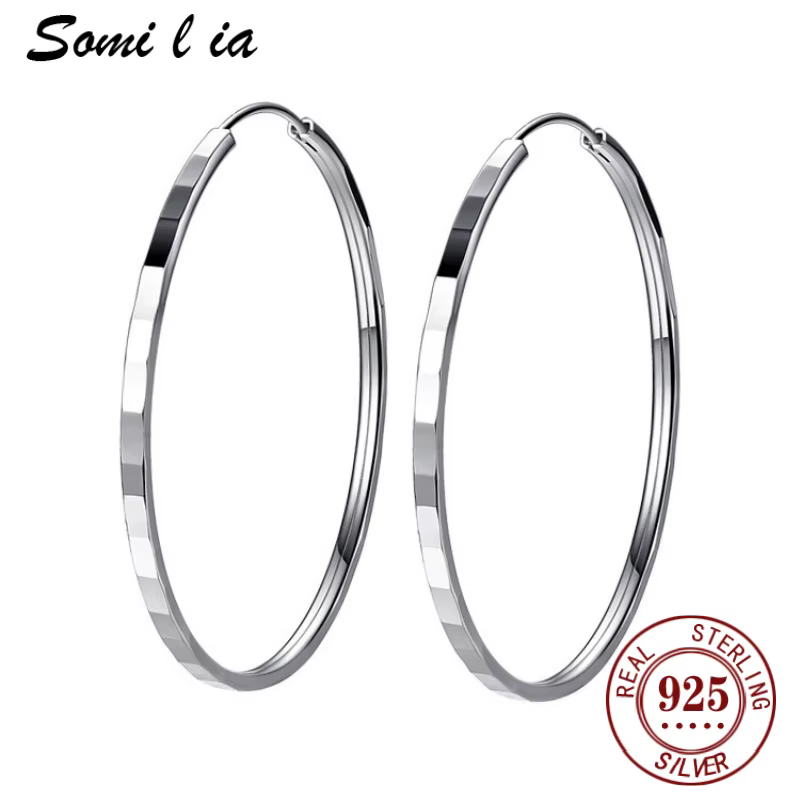 Somilia – boucles d'oreilles en argent sterling S925 pour femmes, bijoux exquis et polyvalents au te