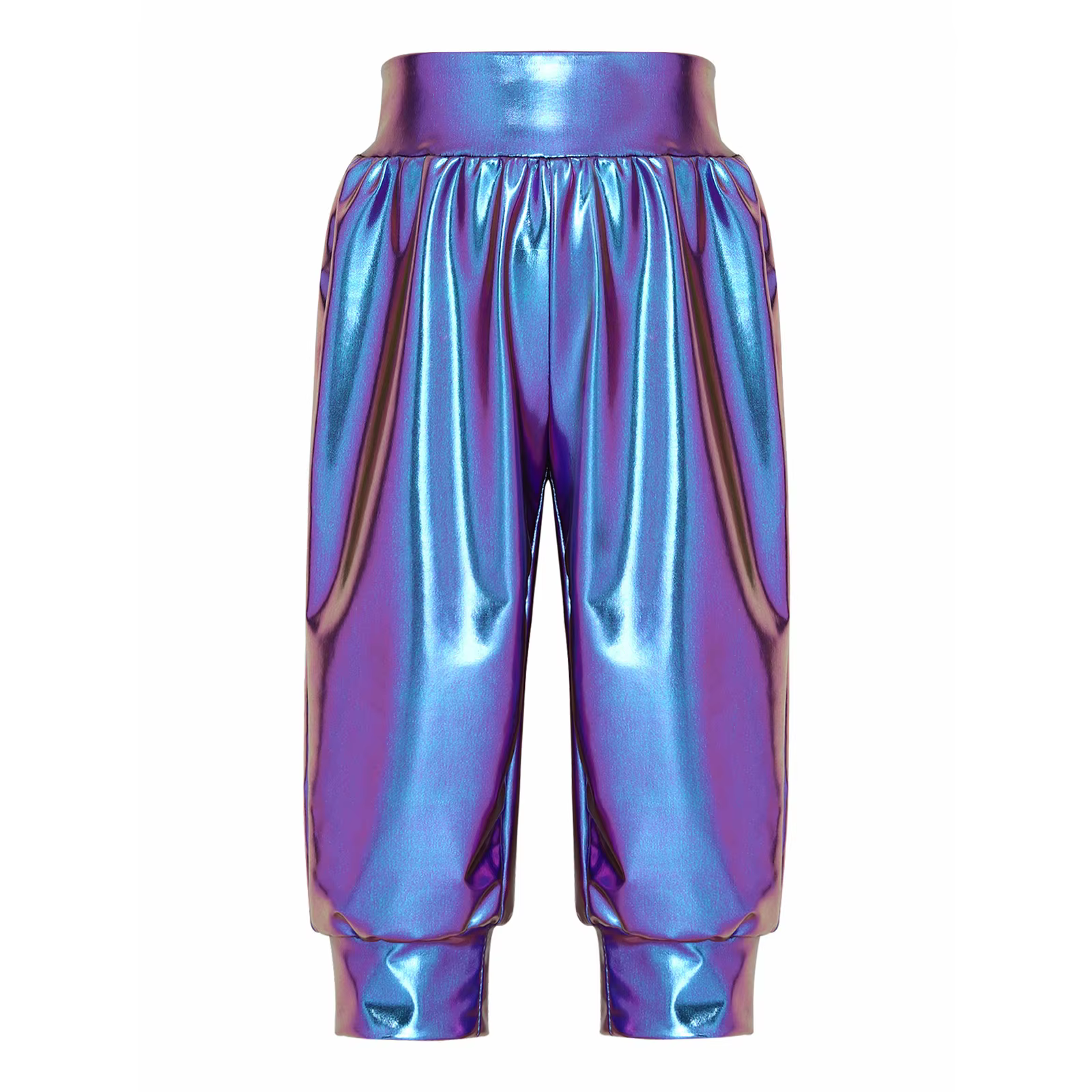 Pantalons Harem pour bébé de 0 à 24 mois, mode décontractée, métallique brillant, taille élastique, 