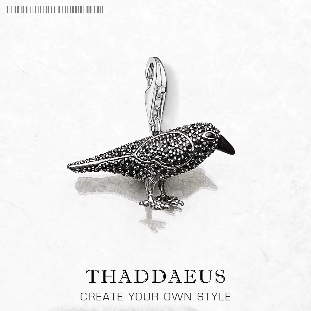 Pendentif corbeau pavé, nouveaux Bijoux à la mode, Bijoux de Style européen, cadeau en argent tendan