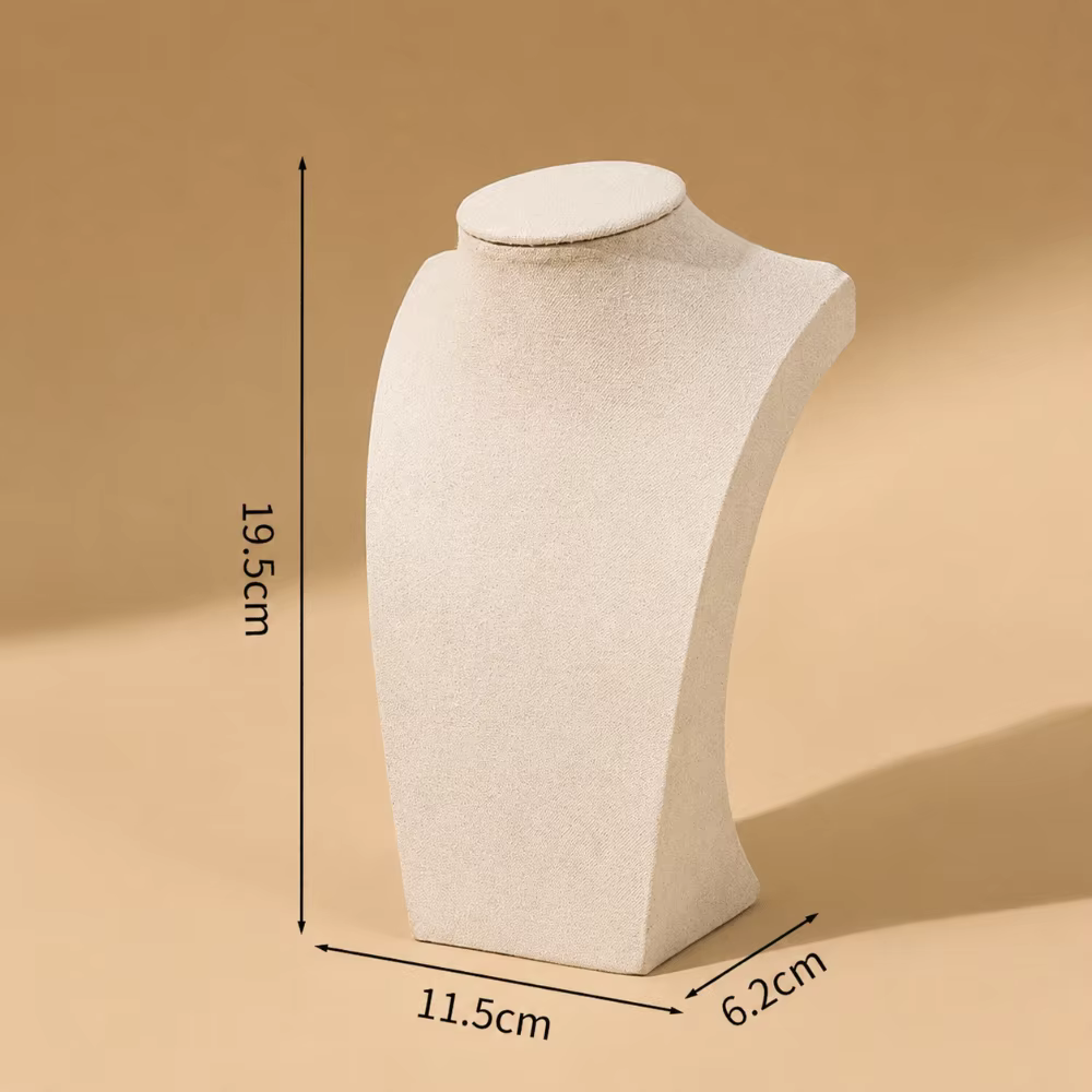 Présentoir buste mannequin en velours pour colliers, boucles d'oreilles, bagues et pendentifs, pour 