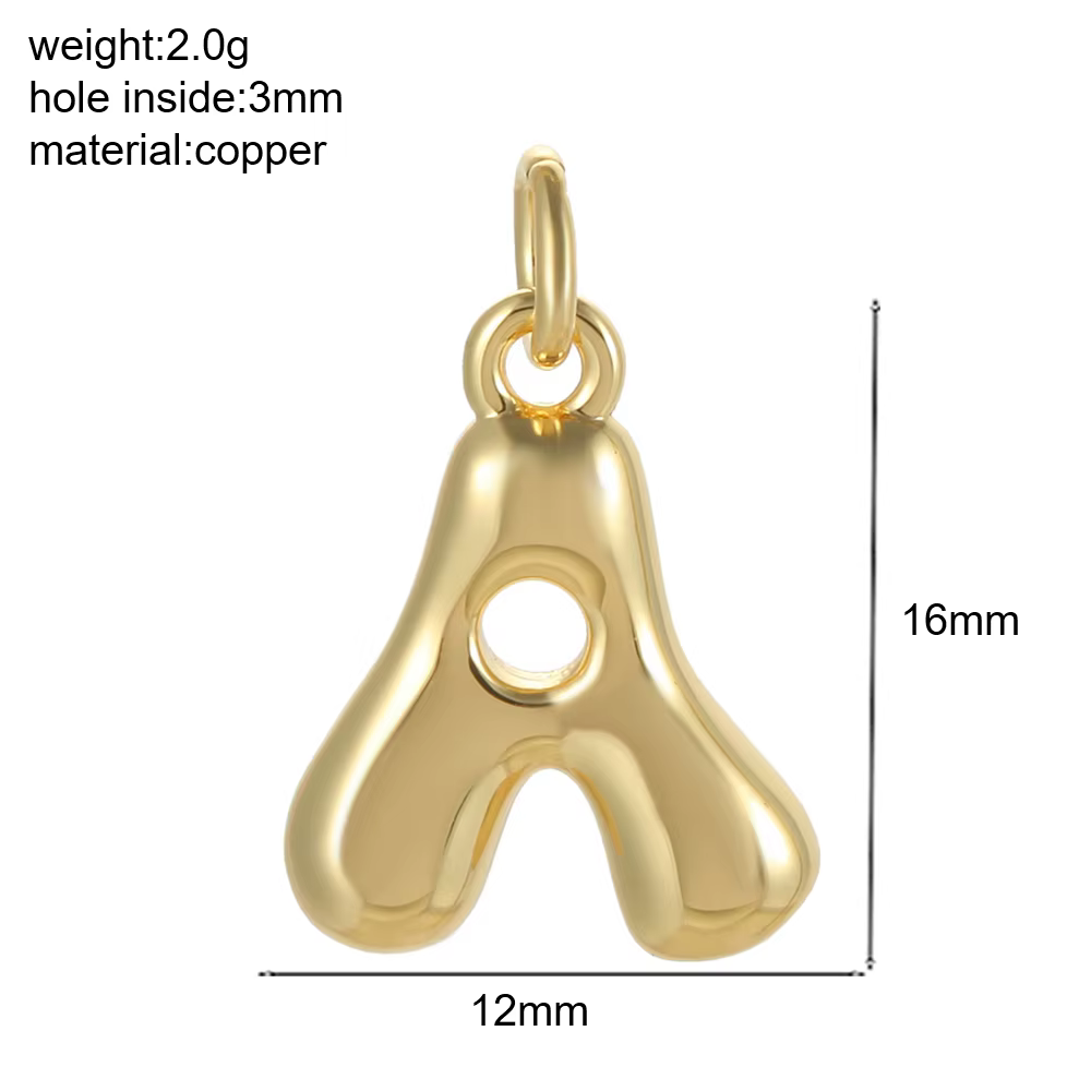 Or Couleur 26 Lettres Charmes Pour La Fabrication De Bijoux Mignon Nom Initiale Dijes Bricolage Bouc