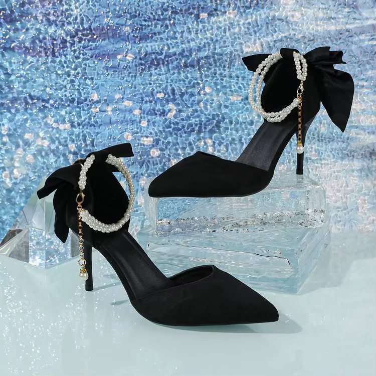 Escarpins pour femmes à talon fin, chaussures de mariage 2026, sandales à talons hauts rouges papill