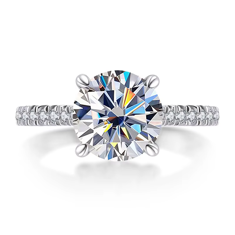 PomerceJelly-Bague Moissanite en argent regardé S925 pour femme, alliances de luxe, bijoux fins, por