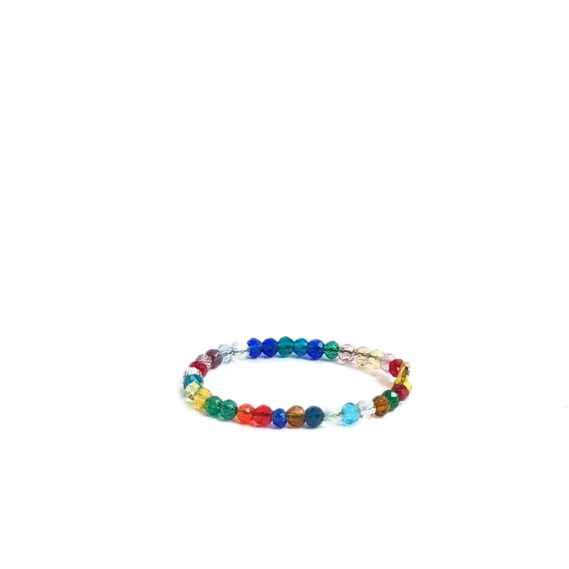 Bague en pierre naturelle agate, cristal de quartz, zircon, perles multiformes de 2 mm, bijoux cadea
