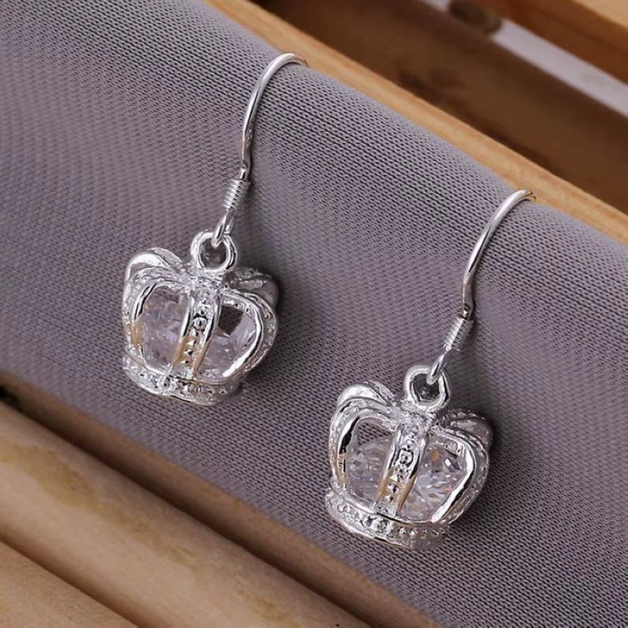 Boucles d'oreilles en argent Sterling 925 pour femmes, design élégant et noble, magnifiques boucles 