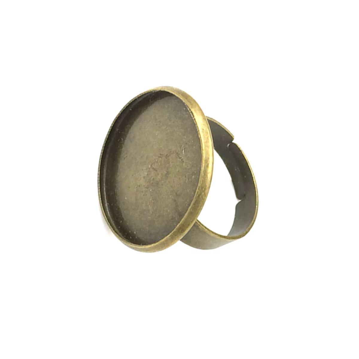 50 pièces de supports de base ronds réglables en bronze vintage pour cabochons de 20 mm, diamètre in