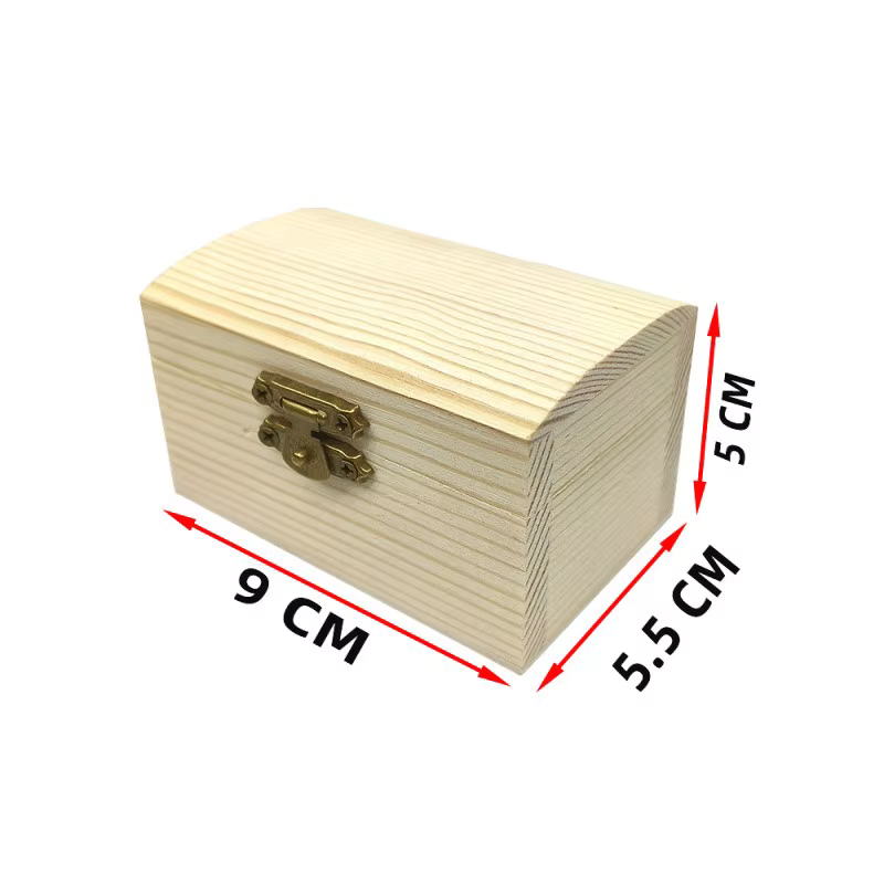 Boîte en bois de pin naturel, bricolage, artisanat en bois massif, boîte rectangulaire en bois, affi