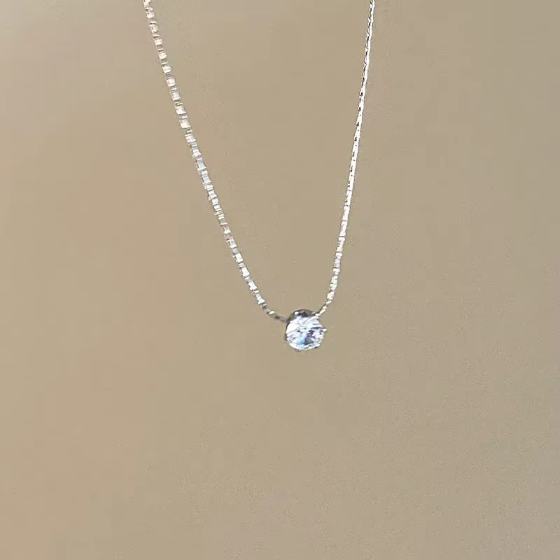 Little Zunderes-Collier pendentif en acier inoxydable pour femme, tour de cou de tempérament exquis,
