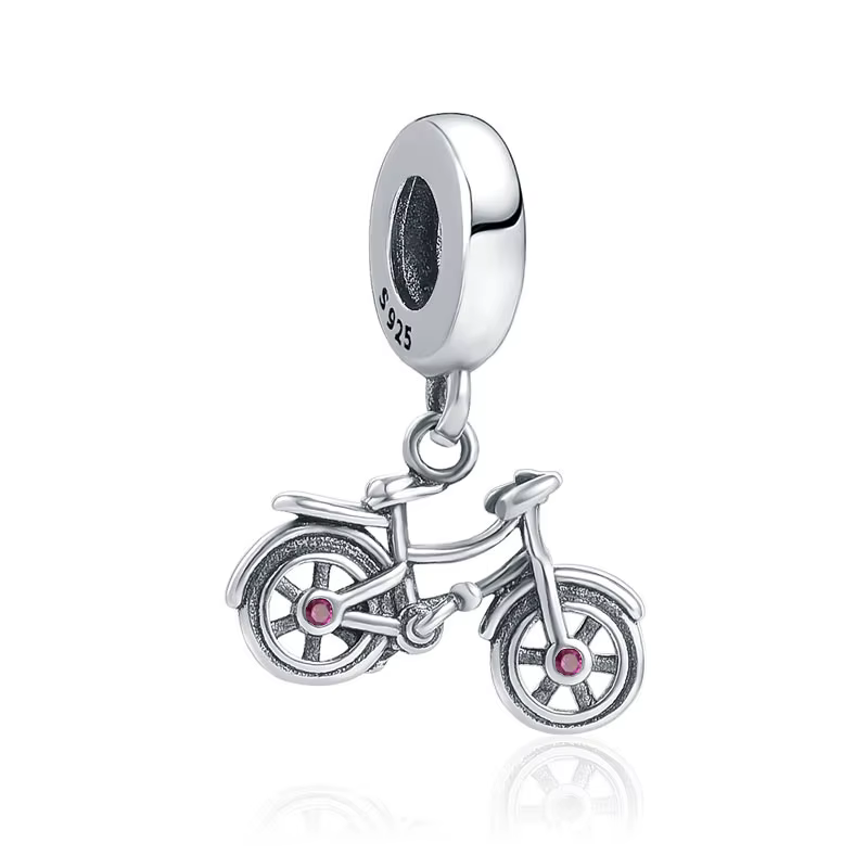 Breloque en argent Sterling 925 pour femmes, signifie transport, vélo, moto, adapté aux bracelets or