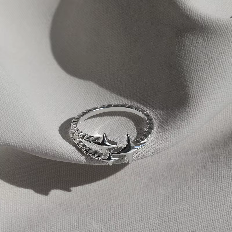 Bagues en argent Sterling 925 pour femmes, bijoux fins géométriques, doigt réglable, Simple, large, 