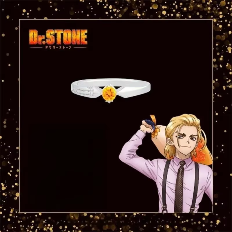 ETERNO RECIT Geno Stanley Ring, accessoire de jeu d'anime Dr. Stone, bague 2D haut de gamme
