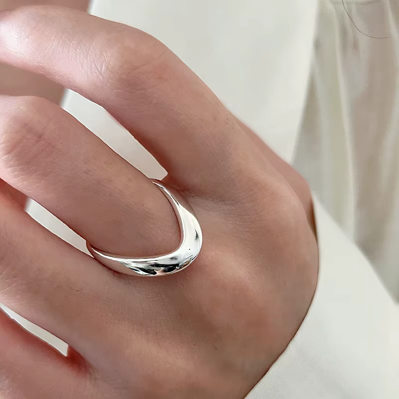 Bague en argent Sterling 925 de forme géométrique, personnalisée, charmante, cadeau d'anniversaire p