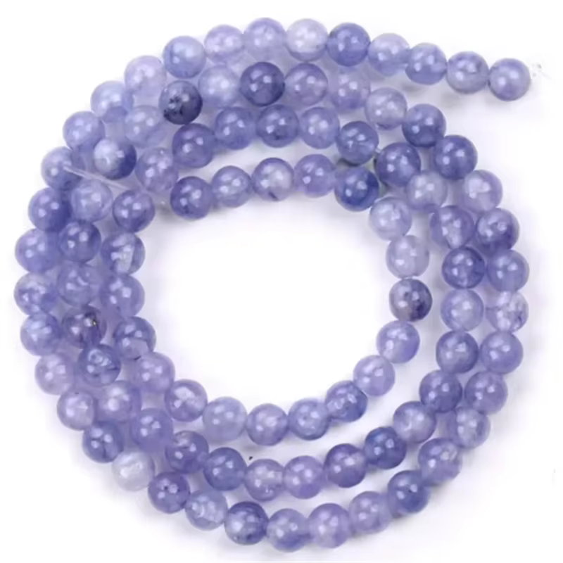 Perles en pierre d'angélite naturelle, amples, pour la fabrication de bijoux, Bracelets, collier, co