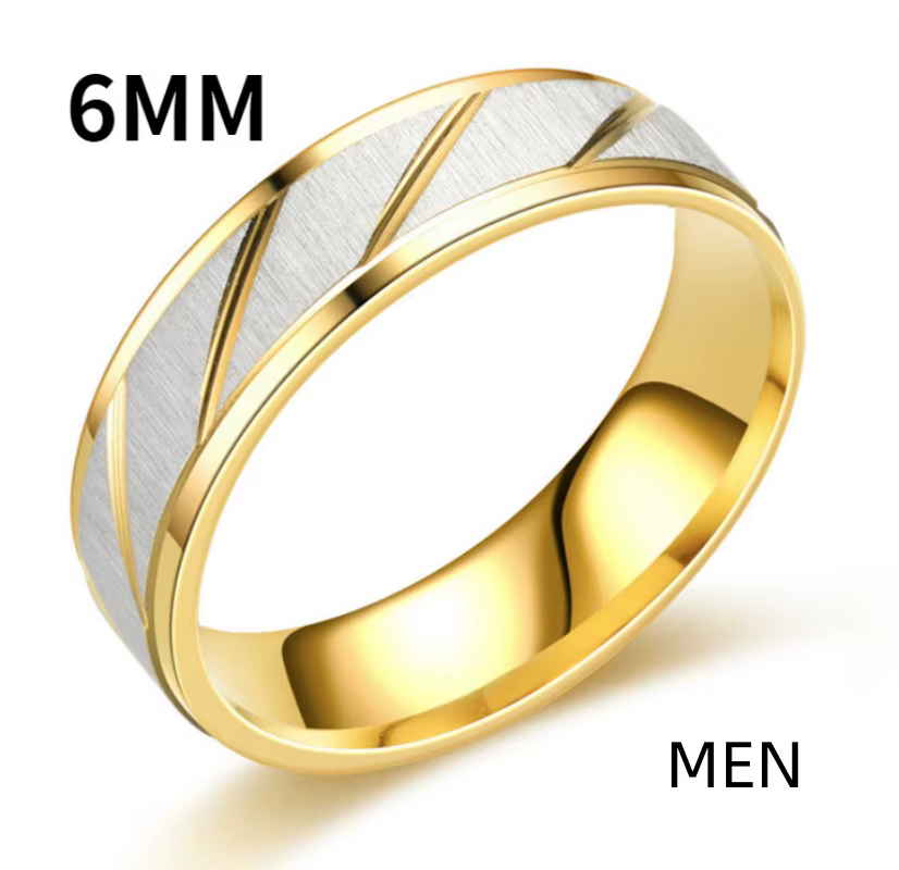 Bague de Couple en acier inoxydable, couleur or, pour femmes et hommes, accessoires de bijoux romant