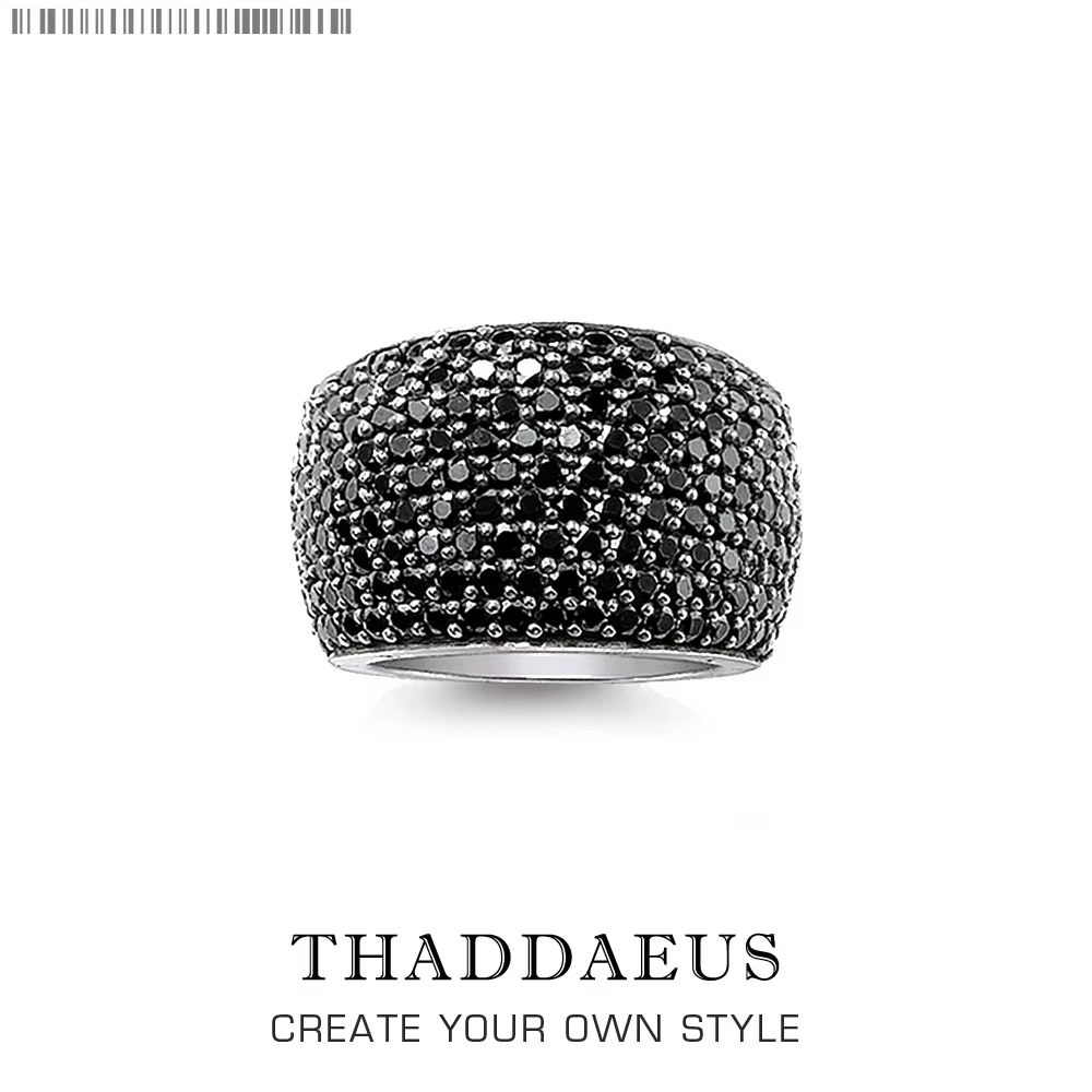 Bague de Cocktail pavée noire, bijoux de Style européen pour femmes et hommes, cadeau de printemps