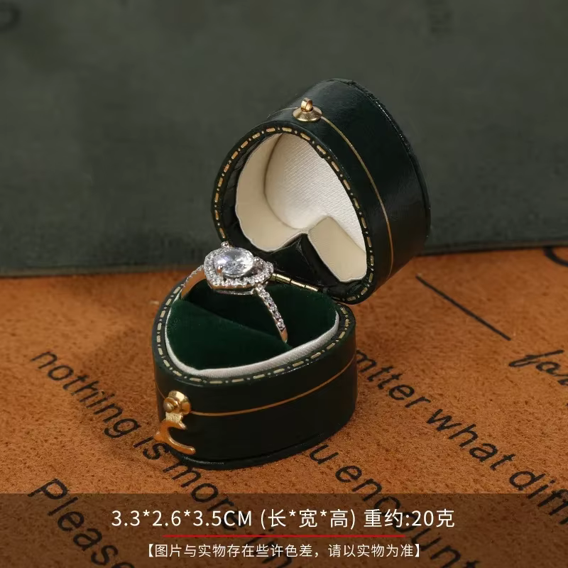 Boîte à matiques de mariage pour cérémonie, boîte porte-bague de fiançailles pour proposition, boîte