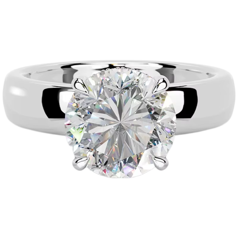 Bague en argent sterling 925 MUSHAN, personnalisée, couleur D, 2ct 3ct, diamants Moissanite, pour fe