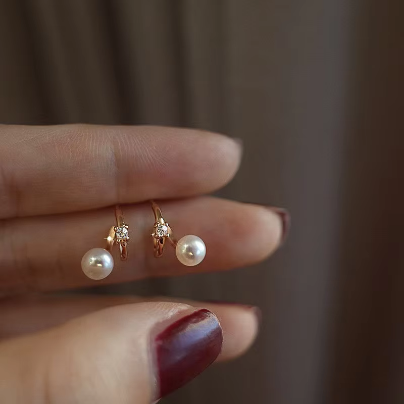 ANENJERY – boucles d'oreilles en perles de Zircon pour femmes, lignes torsadées, Vintage, Design de 