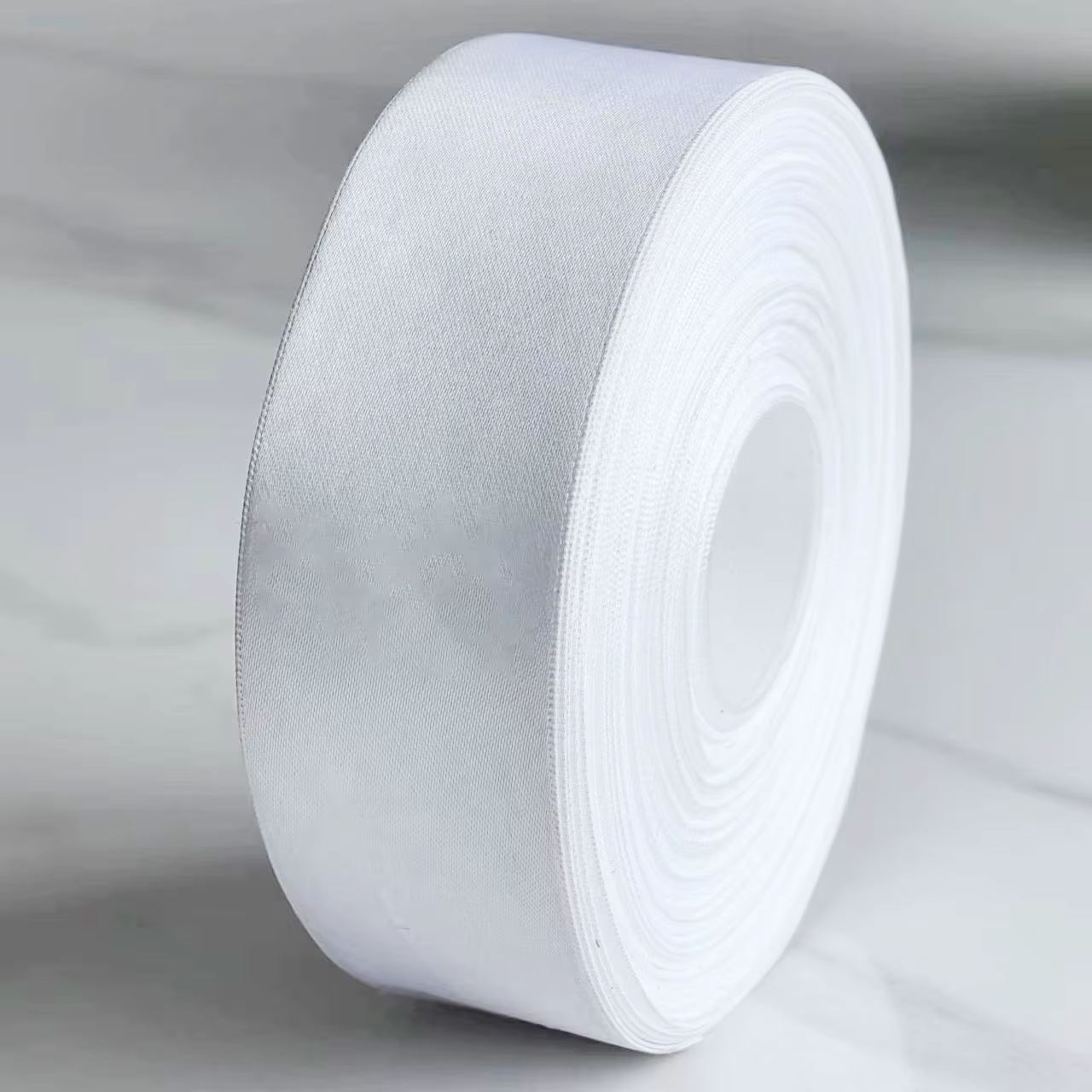 Rouleau de ruban en Satin blanc, 50 mètres/rouleau, 1-1/2 pouces de large, Double Face, bricolage, a