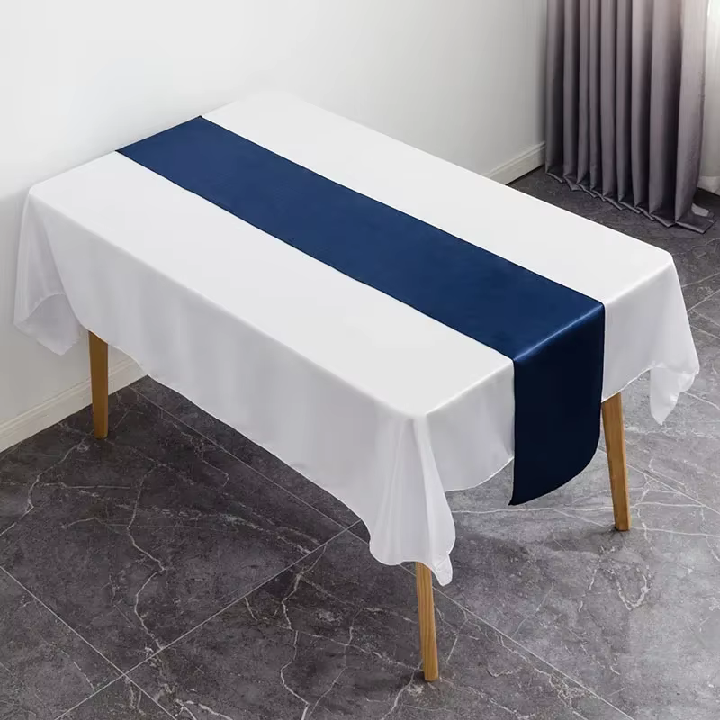 Chemin de Table en Satin, décoration de mariage pour fête d'anniversaire moderne, hôtel, spectacle, 