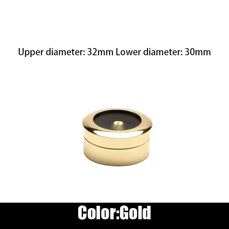 Boîte de rangement pour bijoux en acier inoxydable, boîte de présentation ronde pour pierres brutes,